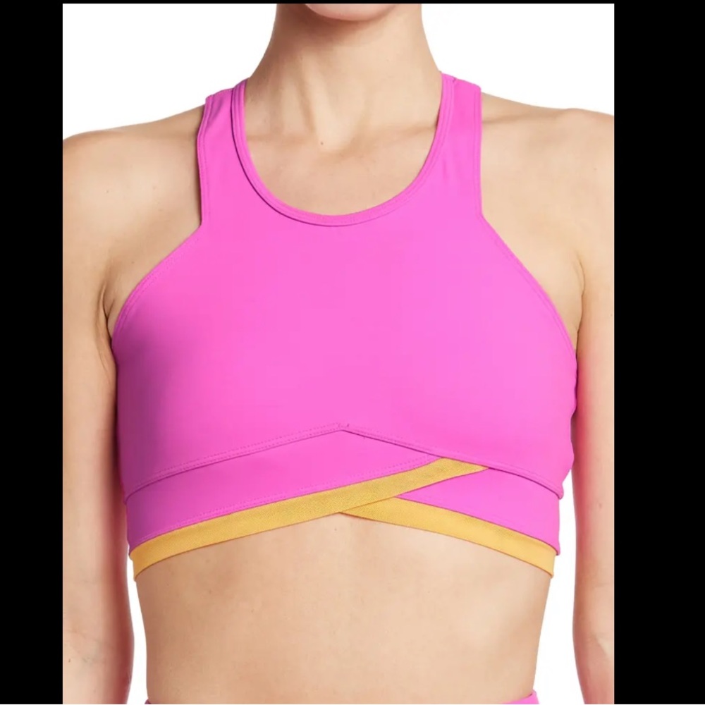 FREE PEOPLE MOVEMENT Palm Springs Bra In Living Magenta. - Picture 11 of 11